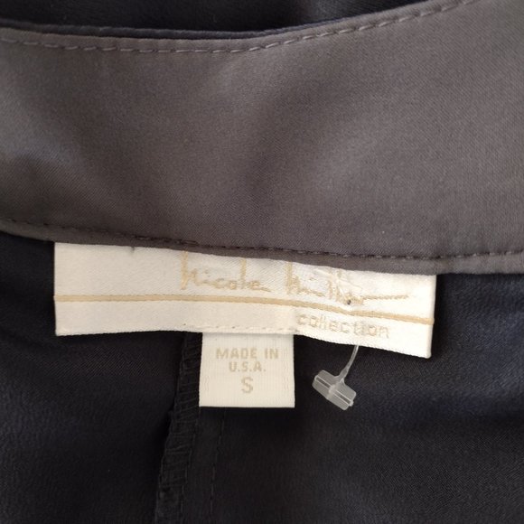 Vintage 1990s Nicole Miller Silky Satin Side Drape Mini Cocktail Dress - Picture 10 of 12